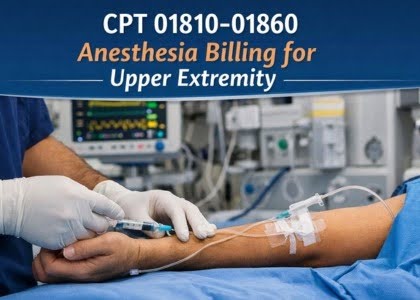 CPT 01810–01860 Forearm Wrist Hand Anesthesia