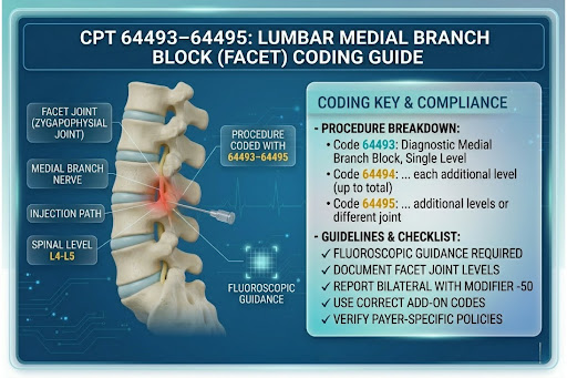CPT 64493–64495 Coding for Lumbar Medial Branch Block 