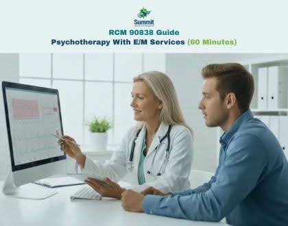 CPT 90838 Psychotherapy With E/M 60 Minutes Billing Rules Documentation Guide