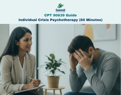 CPT 90839 Crisis Psychotherapy Initial 60 Minutes Billing Documentation Guide