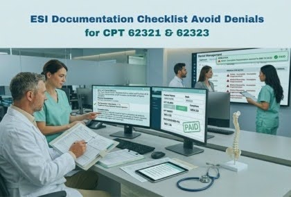 ESI Documentation Checklist CPT 62321 and 62323