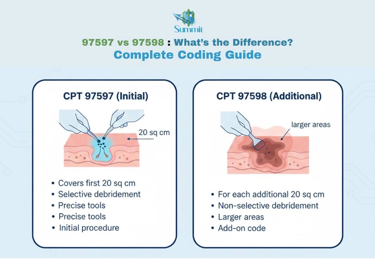 97597 vs 97598: Key Differences and Coding Guide
